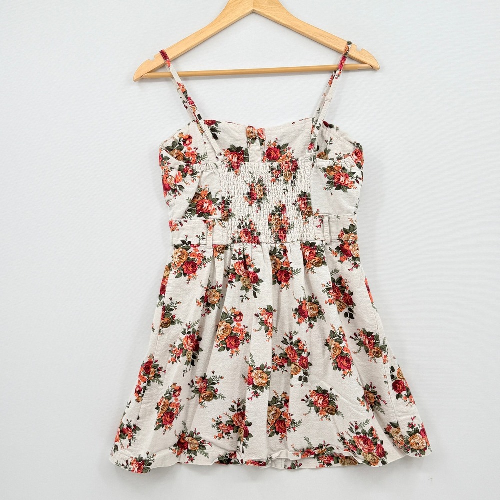 Mind Code Floral Top Women Large Cream Rose Y2K Romantic Cottagecore Coquette